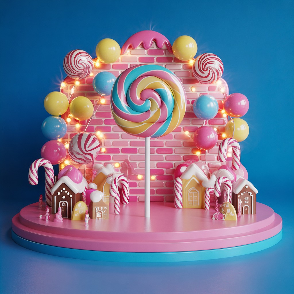 Creatieve fotozone met thematische decoratie